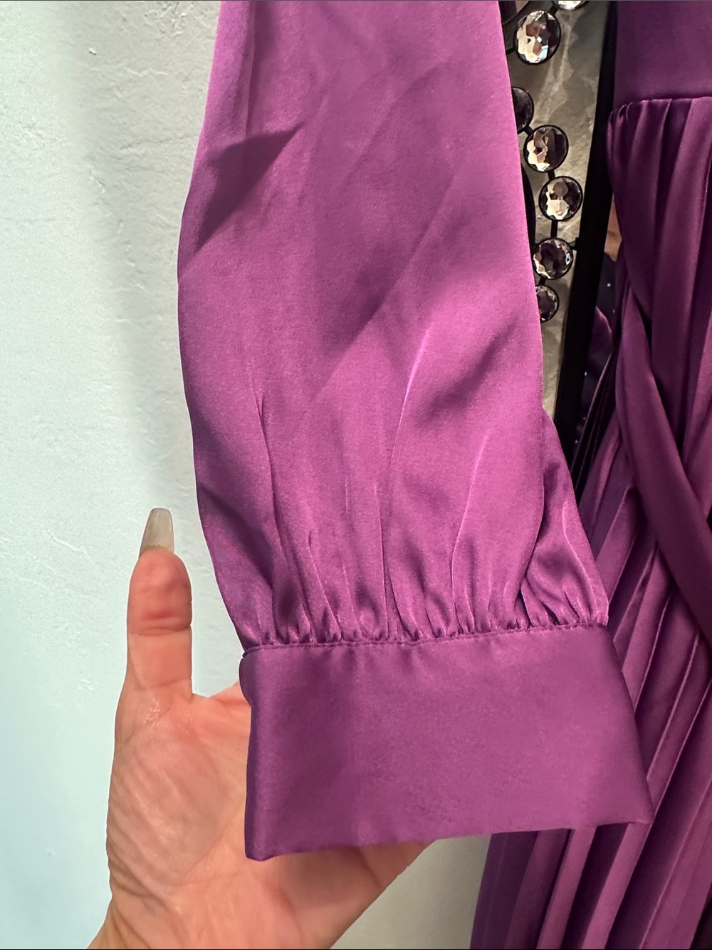 New York & Co Purple Pleated Midi Dress -NWT - Picture 6 of 6